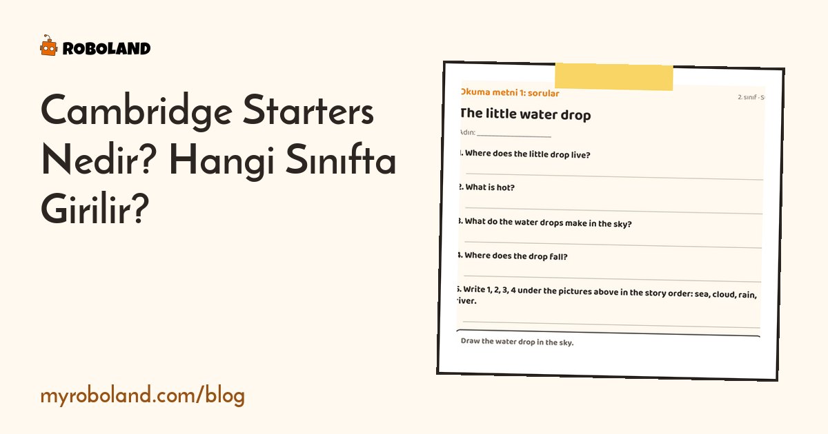 Cambridge Starters Nedir? Hangi Sınıfta Girilir?